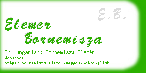 elemer bornemisza business card