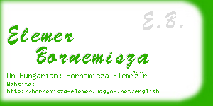 elemer bornemisza business card